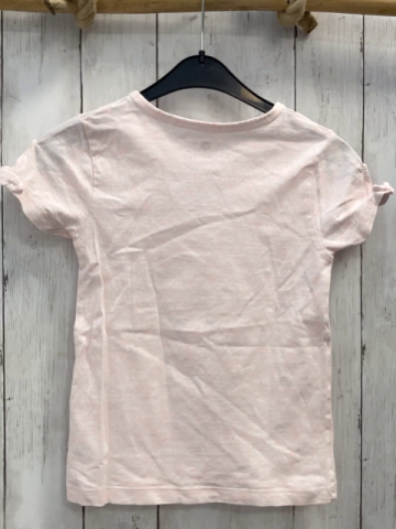Basefield  T-Shirt  Gr. 122  rosa mit Punkten Glitzermuschel Schrift 