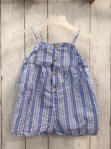 Zara  Playsuit  Gr. 86  hellblau weiße Streifen 