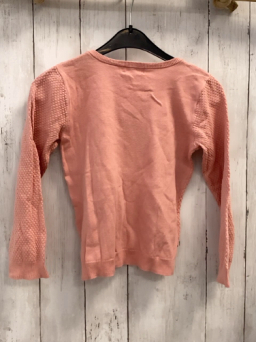 H&M  Pullover  Gr. 116  rosa Wabenmuster Pailettenherzen 