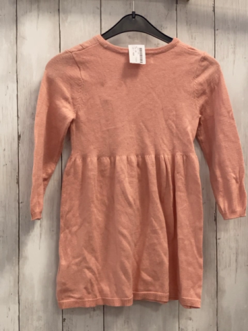 H&M  Kleid  Gr. 98  rosa Strick Rippen mit Lochmuster 