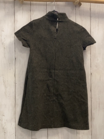 Zara  Kleid  Gr. 128  kiwi graue Zackensriefen 