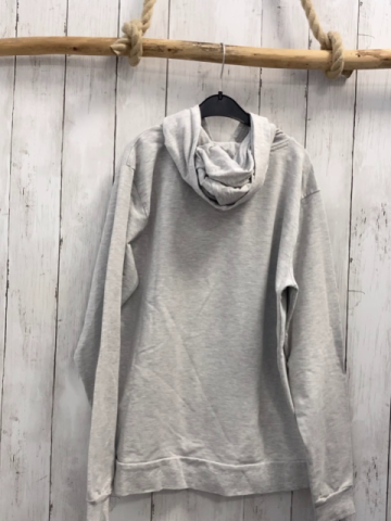 Hummel Pullover Gr. 176  grau Kapuze braune Schrift