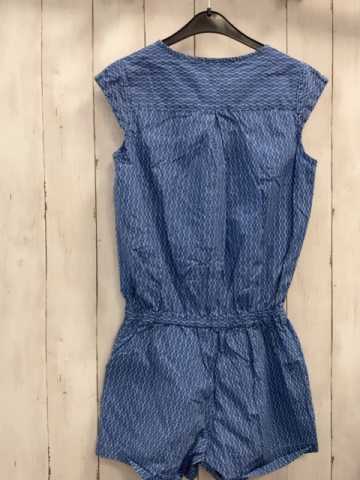 Okaidi  Playsuit Gr. 152  blau weiß mint Druck 