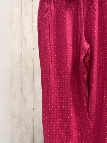 Vertbaudet  Hose  Gr. 152  pink mit kleinen Sternblumen 