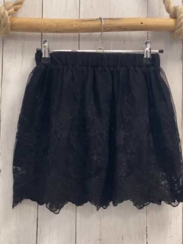 Boboli  Rock Gr. 140  schwarz Tüllüberrock mit Stickerei 