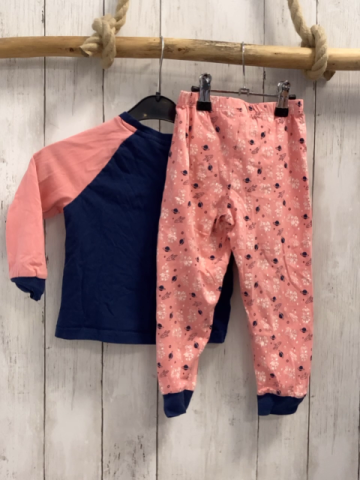 2tlg  Schlafanzug  Gr. 98  blau rosa Peppa Pig 