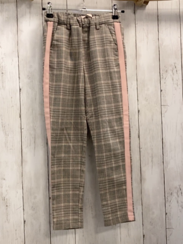 Only Jogginghose Gr. 134  grau rosa schwarz kariert rosa Streifen Bund verstellbar