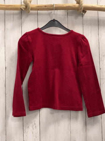 Gymboree Langarmshirt Gr. 128  rot schwarze Punkte Blumen Panda