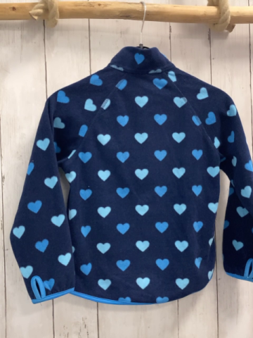 H&M Fleecejacke Gr. 110  blau hellblaue Herzen