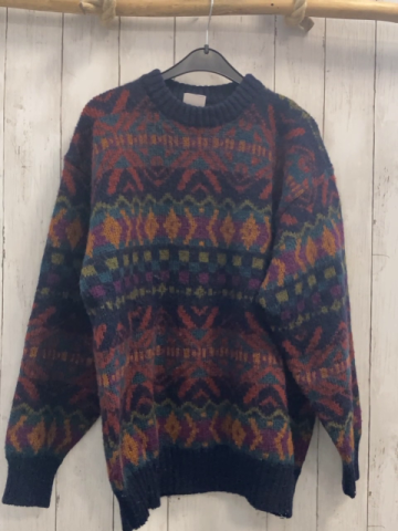 Hess Natur  Pullover  Gr. 158/164  bunt gemustert 100 % Schurwolle 