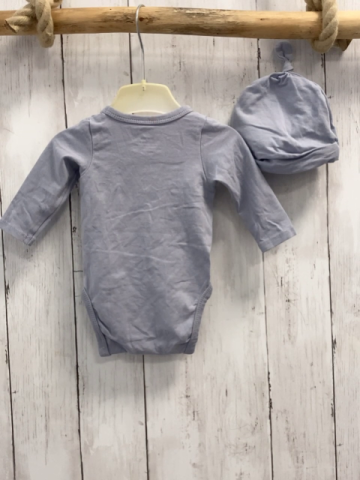 2tlg H&M Body + Mütze Gr. 56  blau