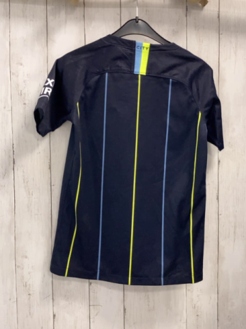 Nike  Sportshirt Gr. 140  schwarz + hellblau gelbe Streifen weiße Schrft 