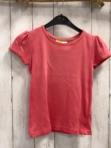 Mini Boden  T-Shirt  Gr. 122  hellrot Lochmuster 