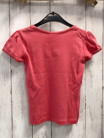Mini Boden  T-Shirt  Gr. 122  hellrot Lochmuster 