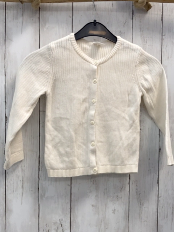  Strickjacke  Gr. 98  creme Rippen