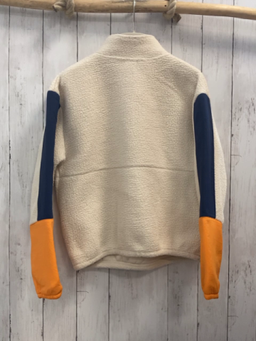 H&M  Pullover  Gr. 146/152   beige Teddy + orange + blau 