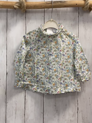 Cyrillus  Bluse  Gr. 74  weiß Blumen 