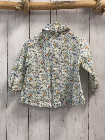 Cyrillus  Bluse  Gr. 74  weiß Blumen 