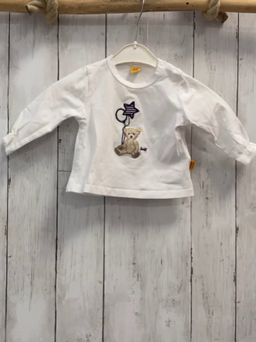 Steiff  Langarmshirt Gr. 62  weiß Bär mit Ballons 
