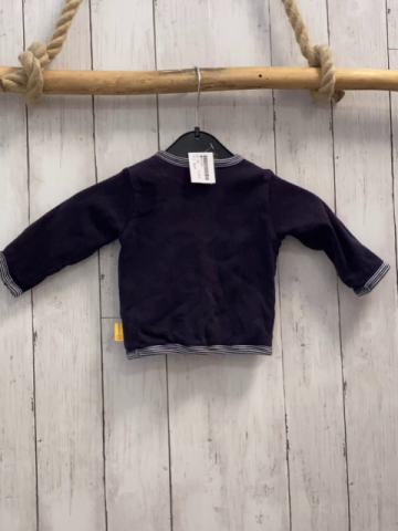 Steiff  Sweatjacke  Gr. 62  blau + blau hellgrauer Streienbund 