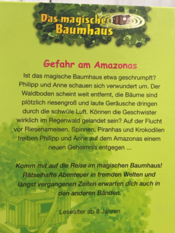Magisches Baumhaus  Buch Gefahr am Amazonas 