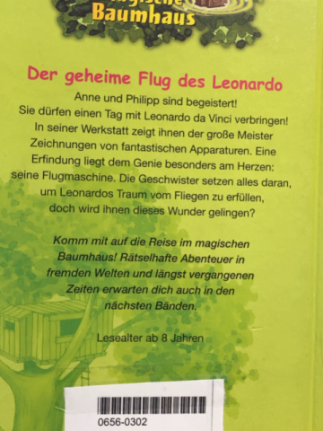 Magisches Baumhaus  Buch Der geheime Flug des Leonardo 