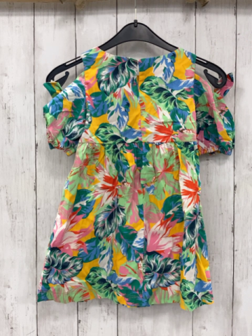 Zara  Kleid  Gr. 110  hellgrün bunte Blätter 