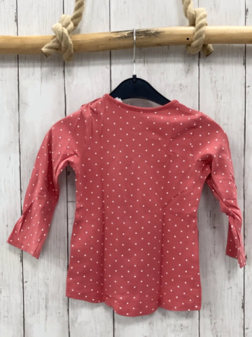   Langarmshirt  Gr. 92  hellrot Schmetterlinge mit Glitzer 