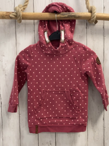   Pullover  Gr. 98  himbeere Kapuze rosa Punkte 