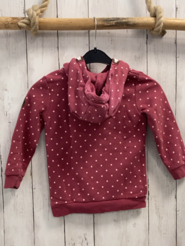   Pullover  Gr. 98  himbeere Kapuze rosa Punkte 