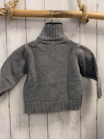 H&M  Strickjacke   Gr. 86  grau dunkelgrauer Bund 