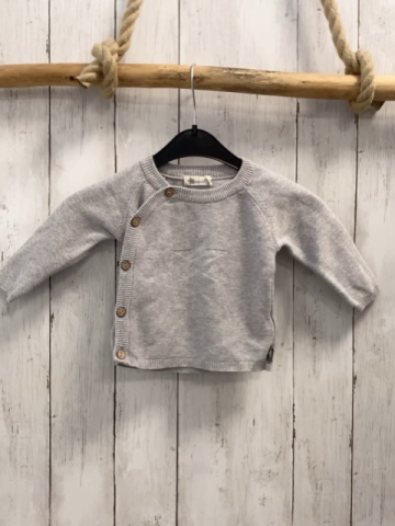 Sterntaler Pullover Gr. 62  grau Strick Stern