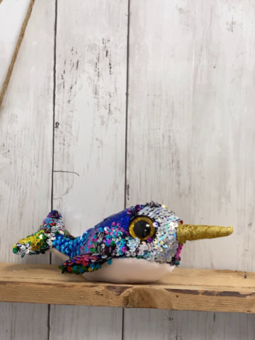 neu Ty  Plüschspielzeug  bunter Einhornfisch Calypso 