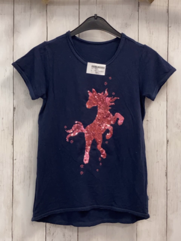 Jako-o  T-Shirt  Gr. 134  blau rosa Pailetteneinhorn 