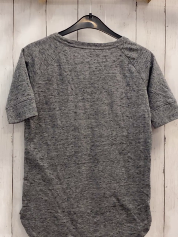   T-Shirt  Gr. 146/152  grau pink schwarz Schrift 