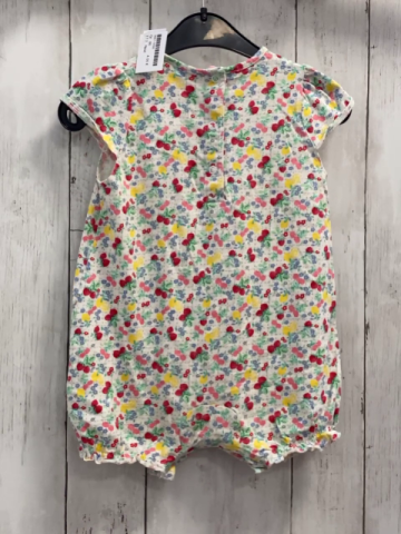 Next  Playsuit  Gr. 86  weiß Früchte Blätter 