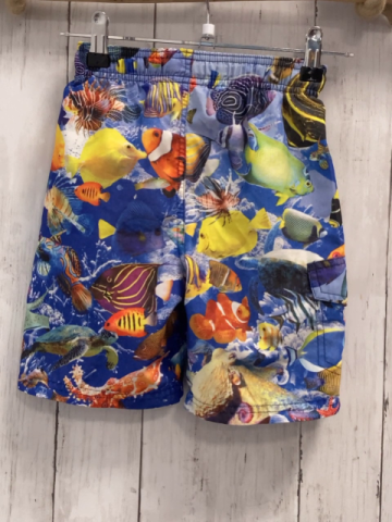 Next  Badeshorts  Gr. 116  blau bunte Fische 