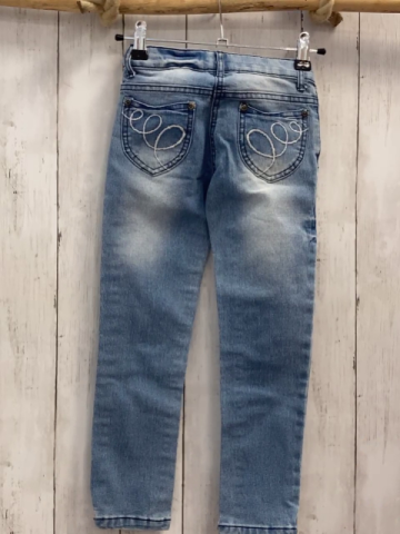   Hose  Gr. 116  blau Jeans Bund verstellbar  silber Steine 