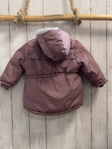 Waikiki  Winterjacke  Gr. 80  altrosa Kapuze mit hellgrauem Plüschbund 