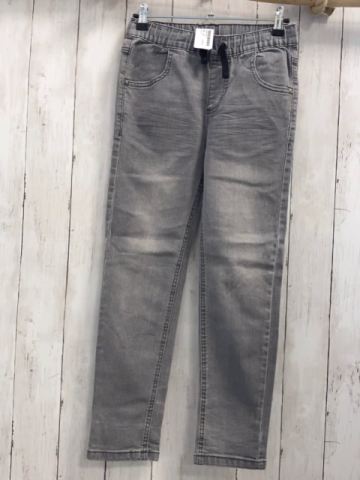   Hose  Gr. 140  hellgrau Jeans Gummizugbund mit Kordel
