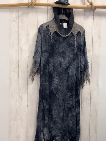   Karnevalkostüm Gr. 140  grau schwarzes Gewand 