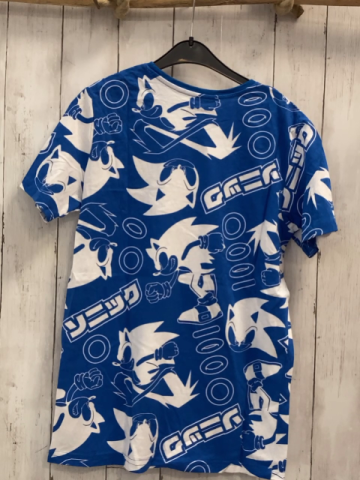 Sonic  T-Shirt  Gr. 152  blau weißer Druch Sonic hellgrüne Schrift 