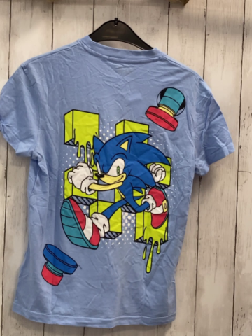 Sonic  T-Shirt  Gr. 158  hellblau Sonic Schrift 