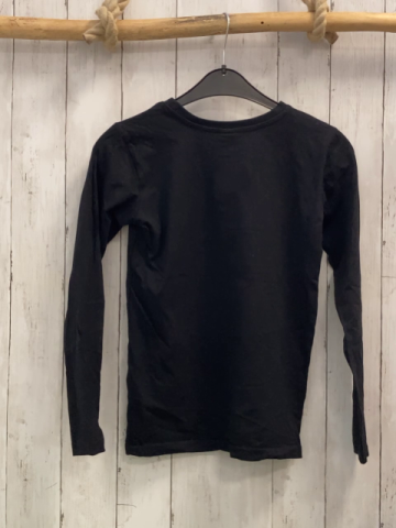   Langarmshirt  Gr. 146/152  schwarz Boots gelbe Schrfit 