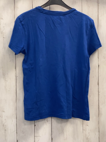 Adidas  T-Shirt  Gr. 146  blau weiße Schrift + weißes Label 
