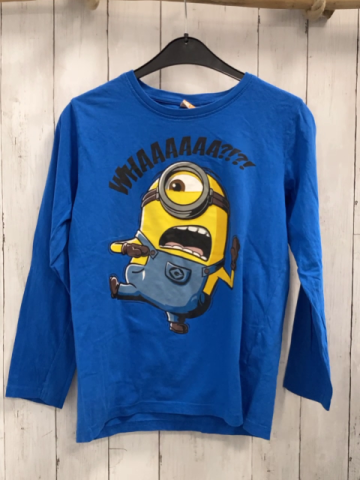   Langarmshirt  Gr. 158/164   blau Minion Figur 