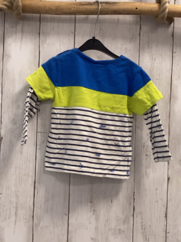 S´Oliver  Langarmshirt  Gr. 74  blau hellgrün + weiß blaue Streifen mit Booten 