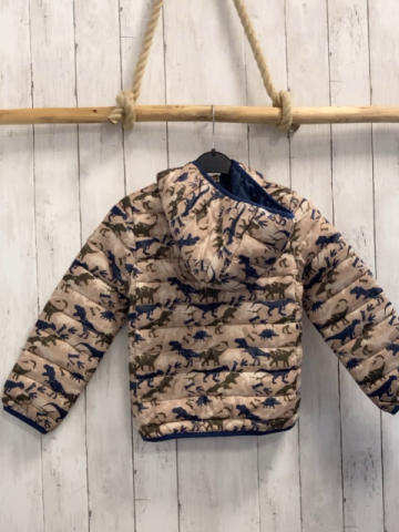 Lamino Jacke Gr. 140  beige Dinos blauer Bund