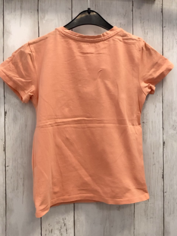 H&M T-Shirt Gr. 122  lachs Pailettenblume