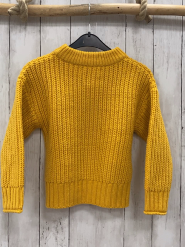 Minoti  Pullover  Gr. 116  gelb Rippen Strick